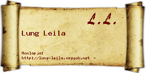 Lung Leila névjegykártya